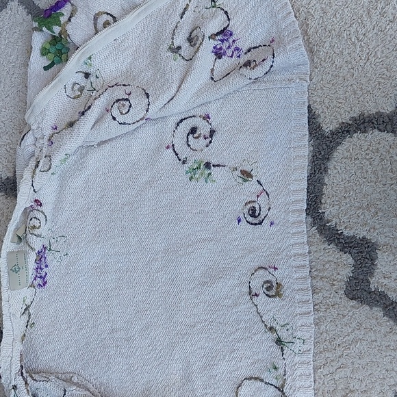 Design Options Philip & Jane Gordon Grapevine Grapes White Cardigan Sweater Med - Picture 8 of 8